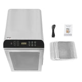 12-Trays Stainless Steel Food Dryer,Silver Rectangular Food Dehydrator Machine