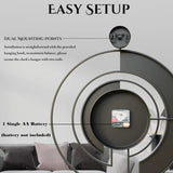 Large Wood Metal Frame Silent Non Ticking Wall Clocks for Living Room