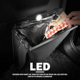 LED Car Trash Can Leak-Proof, Strong Magnetic Fast Closing Car Trash Bin