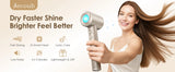 Bopcal Ionic Hair Dryer with Diffuser - 160000RPM High-Speed Blow Dryer, 500 Millons Ions Frizz Free, Fast