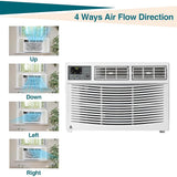 8000 BTU WiFi Window Air Conditioner for Bedrooms Small Rooms Remote