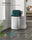 Motion Sensor Trash Can,13-Gallon Automatic Garbage Can With Soft Close Lid