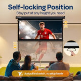 120 Inch 1:1 Pull Down Projector Screen for Indoor Home Theater and Office