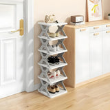 6 Tier Collapsible Vertical Shoe Rack with Space-Saving  for Rooms