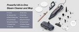 DEVOAC VM6 Steam Mop Cleaner with Rotating Mop Pad 10 in 1 for Home