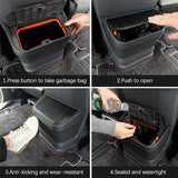 Waterproof In Car Trash Can for Toyota Sienna 2021 2022 2023 2024 Black