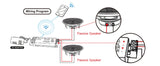 Herdio 4PCS 4'' 160W Marine Waterproof Bluetooth Speaker HIFI Full Range Stereo Motorcycle Boat