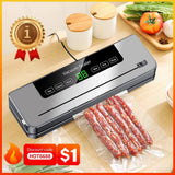 Electric Vacuum Sealer Machine, Touch Button Food Storage Sealer with Built-in Cutter