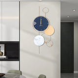 Modern Big Wall Clock, Battery Operated Silent Non-Ticking for Kitchen,Gold
