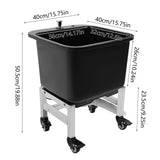 NEW Freestanding Floor Commercial Mop Sink with Rollers, Plastic Mop Sink Service Basin
