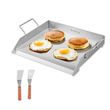 SucceBuy Stainless Steel Griddle Flat Top Rectangular Plate Grill-Top Griddle Pan