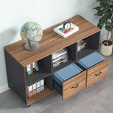 Tribesigns 2 Drawers Lateral File Cabinets Home Office 47inch Mobile Wood Filing Cabinet