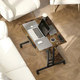 HOMCOM Adjustable Standing Desk with Power Outlets, Stand Up Desk with Tiltable Tabletop