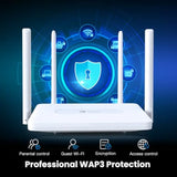 AX1800 WiFi 6 Router, 1200Mbps Dual Band Wireless Internet Router Ethernet Ports