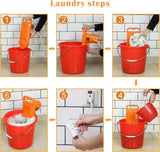 Portable 6.5 Lbs Compact Hand - operated Semi - Automatic Plastic Washing Machine for Home,