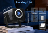 LynCast Outdoor Projector with WIFI 6 and Bluetooth 5.4, 1080P, 8K Support