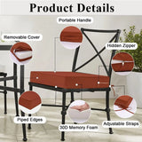 Outdoor Chair Cushions Set of 2 for Patio Furniture 19x19x4 Inch Waterproof Patio
