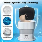 Mini Portable Washing Machine - Collapsible Foldable 3-Mode Washer for Baby Clothes Socks Underwear