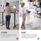 Small Standing Desk with Wheels, Mobile Stand Up Desk, Portable Standing Table