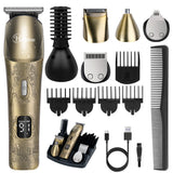 Hatteker 6 in 1 multifunction hair trimmer rechargeable wireless electric baber haircut