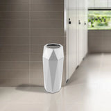 Silver Commercial Octagonal Garbage Can,Stainless Steel Large Trash Can