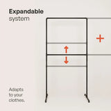 220 lbs Capacity Free Standing Clothes Rack with Shelf and Walk In Closet