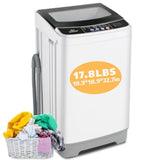 Portable washing machine for apartment, dorm, home, RVs: stainless steel drum, white color