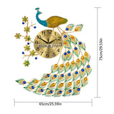 Modern Peacock Wall Clock, Anti-Rust for Housewarming Decoration