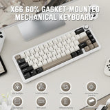 ATTACK SHARK X66 Wireless Mechanical Keyboard with Side Printed PBT Keycaps
