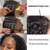 Small Spirals Curly Crochet Human Hair Extensions Deep Pixie Curls Crochet Hair Pre Separated