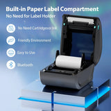 Bluetooth Shipping Label Printer with 1 Roll Labels - D520BT Thermal Label Printer