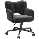 Vanity Chair with Wheels & Back,Vanity Chair Adjustable Height Comfy Desk Chairs