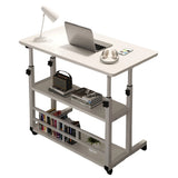 Swivel Wheel Home Desk Height Adjustable Bedside Table with Rolling Wheels Mobile Laptop Standing Desk