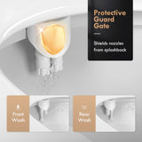Aquatiz Non-Electric Bidet Attachment for Toilet Seat, Dual Temperature Rear and Feminine Wash, 7.9ft Hot