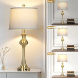 28.75" Modern Table Lamps Set of 2 Bedside Lamp with USB A+C for Bedroom