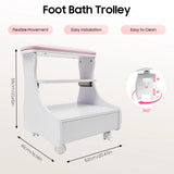 Pedicure Stool Foot Foot Bath Stool with 4 Wheels Foot Rest Pedicure Manicure Funiture
