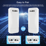 KuWFi 2.4G Wireless Bridge 300Mbps Outdoor CPE Wi Fi Signal PTP Long Range