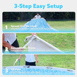 JOYFY Round Above Ground Pool 12ft/10ft/15ft Outdoor with Filter Pump