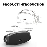 W-KING X10MIC Portable Loud Bluetooth Speakers (120W PEAK)70W with Wireless Microphone,