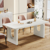 Tribesigns Modern Dining Table for 6 to 8 People, 71" Large Kitchen Dining Table