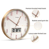 TIMESS Luminous Voice-activated Wall Clock, 14' Silent Battery Powered
