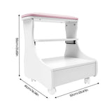 Pedicure Stool Foot Foot Bath Stool with 4 Wheels Foot Rest Pedicure Manicure Funiture