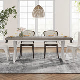 Tribesigns Dining Table for 6 People, 70.8-Inch Rectangular Wood Dining Table