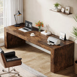 Tribesigns 79-Inch Extra Long Desk, Two Person Double Desk for Home Office