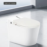 Non-Electric Bidet Toilet Seat 3-Hole Bidet Seat Fits Elongated Toilets White Dual Nozzle System