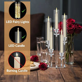 16PCS Clear Candle Holder for Wedding Christmas Party