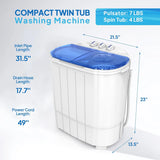 Portable Electric Washer and Dryer Combo for Home, RV, Camping, Dorm -