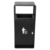 Commercial Outdoor Trash Can Public Street Regular Waste Storage Bucket 11 Gallon with Ashtray for Office