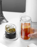 Tea Water Bottle High Borosilicate Glass Double Layer Tea Water Cup Infuser