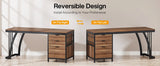Tribesigns Computer Desk with 3 Drawers, 59-Inch PC Desk with Reversible Drawers, Industrial Study Writing Table Workstation